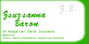 zsuzsanna baron business card